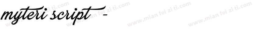myteri script字体字体转换